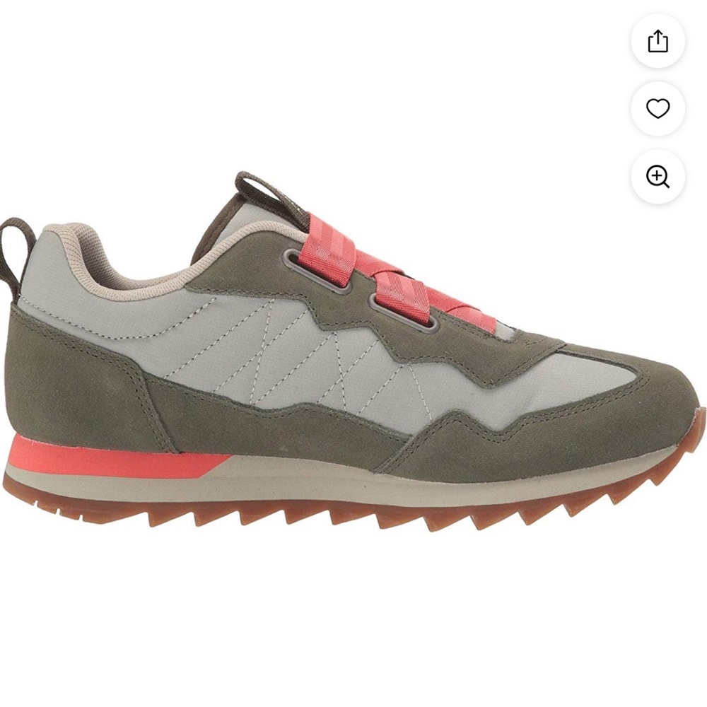 Merrell Women's Olive and Coral Trail-Inspired Sneakers
